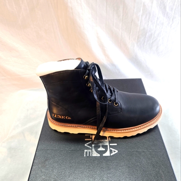 AUSTRALIA LUXE COLLECTIVE Ridgemont Men's Size 9 Black Leather Boot New - Picture 3 of 5